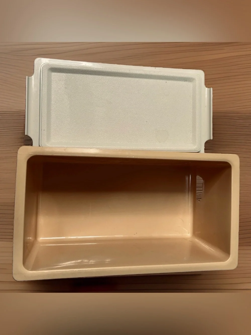 Vintage Tupperware Butter Dish Keeper 638 Harvest Gold & Base 639 Almond